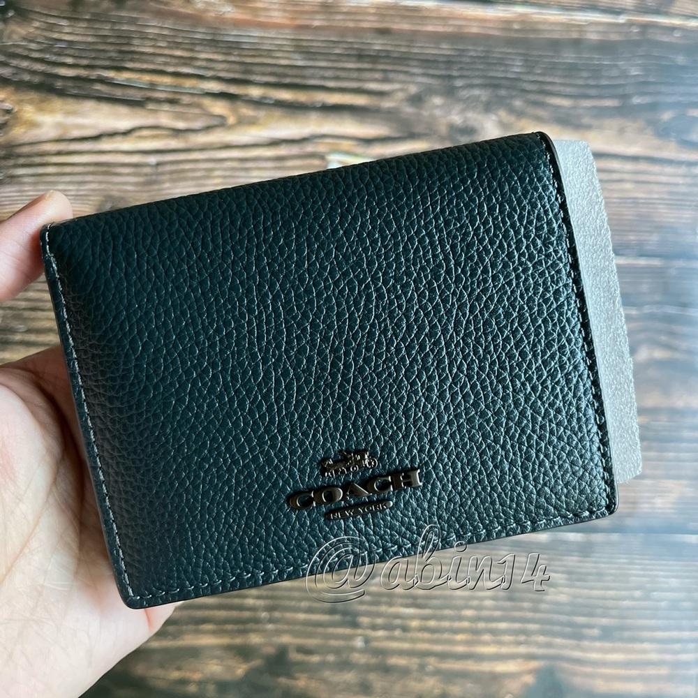 NWT Coach Small Snap Colorblock Interior Leather Wallet